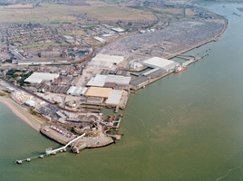Aerial view of Sheerness